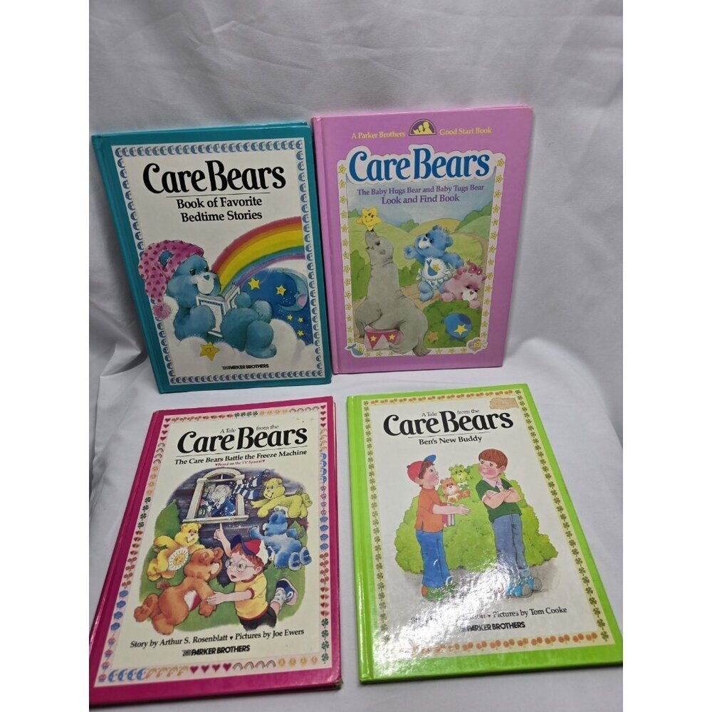 Hard Cover CareBears Books 1980s Lot Of 4- Condition Varies- Read Information